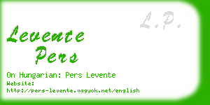 levente pers business card